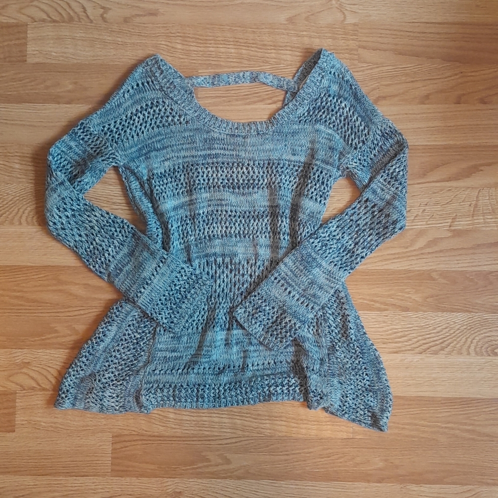 Multicolor Blue Knitted Sweater
